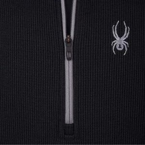Spider black 1/4 zip pullover Large textured fabric!!